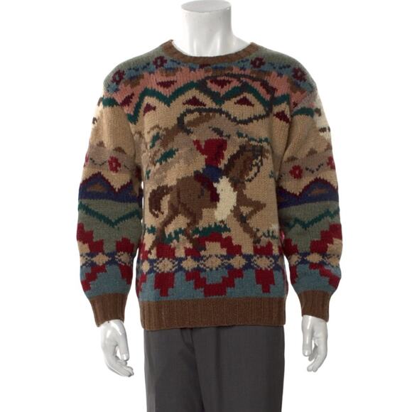 Ralph Lauren Other - Vintage Polo Ralph Lauren Hand Knit Wool Equestrian Horse Sweater